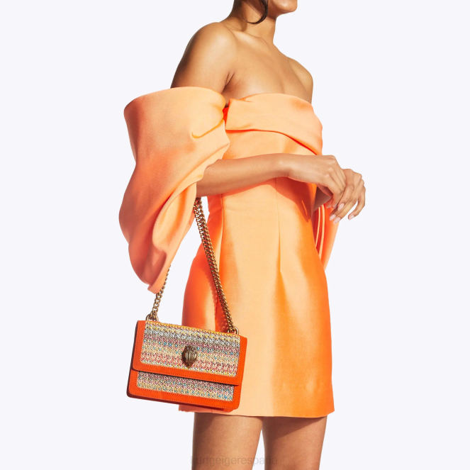 Kurt Geiger mujer bandolera pequeña london shoreditch 2LPR113 | bolsas naranja